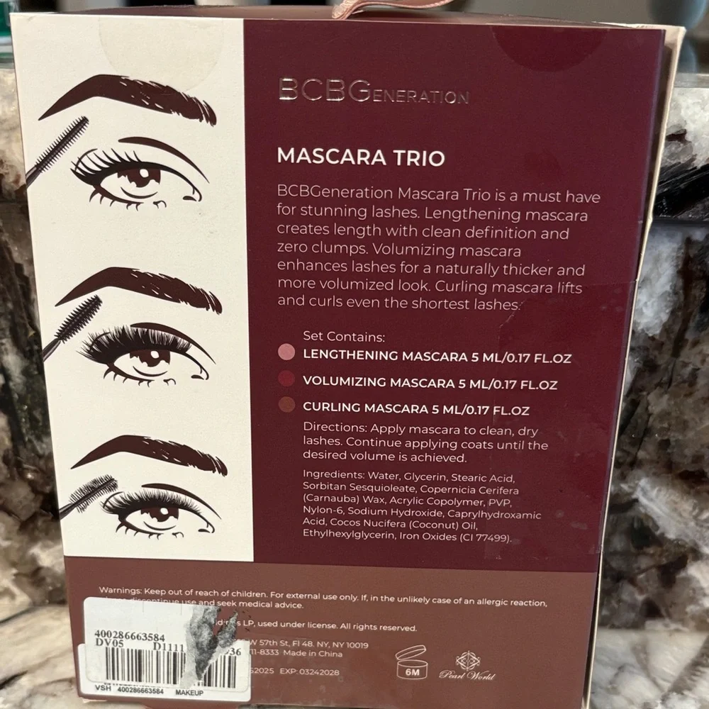 BCBGeneration Mascara Trio - Bold Red, Soft Pink, Rich Brown